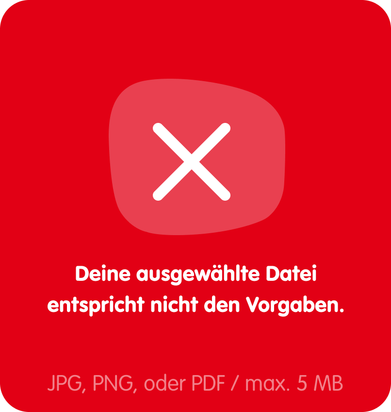 Upload ungültig